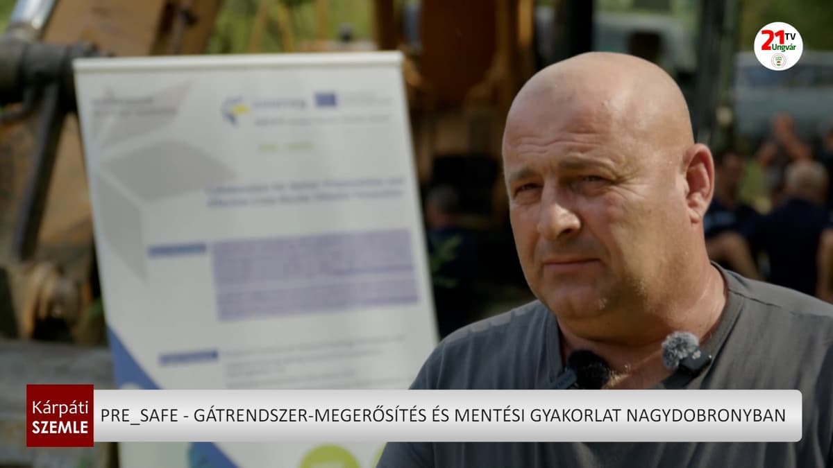 PRE_SAFE projekt: új markoló és mentési gyakorlat Nagydobronyban