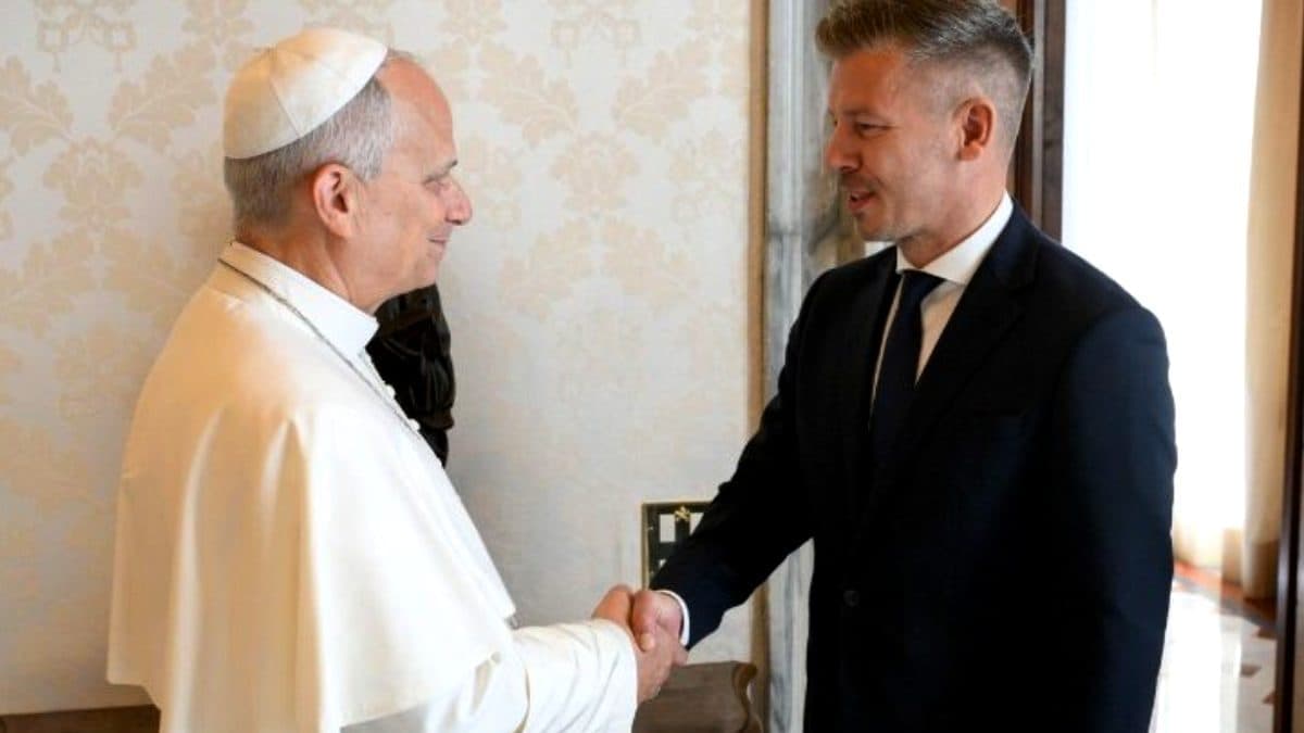Magánaudiencián fogadta XIV. Leó pápa Magyar Pétert a Vatikánban