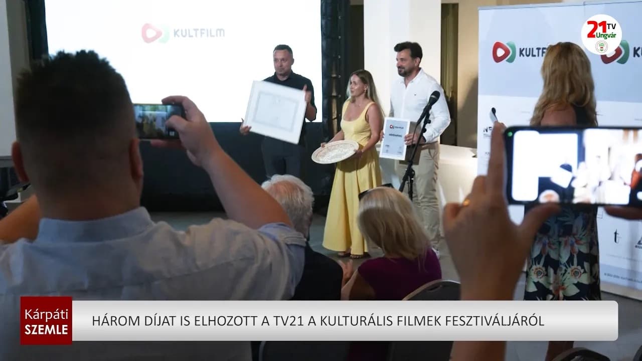 Tv21 három díjat nyert a kulturális filmek fesztiválján