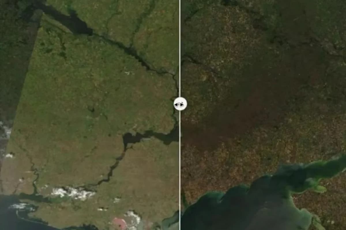 Űrből látható az ukrajnai háború nyoma és pusztítása