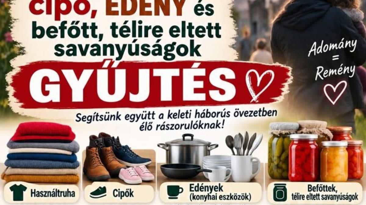 Csapi közösség adománygyűjtéssel segíti a háborús területeken élőket