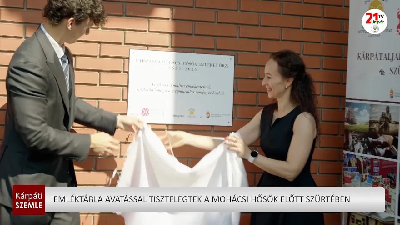 Szürtében emlékeztek meg a mohácsi vitézekről egy új emléktáblával