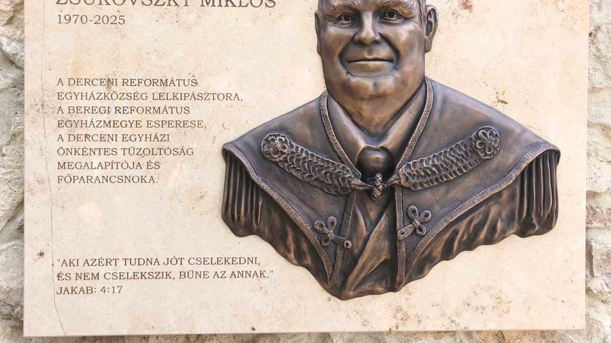 Zsukovszky Miklós emlékét őrző emléktáblát avattak Dercenben
