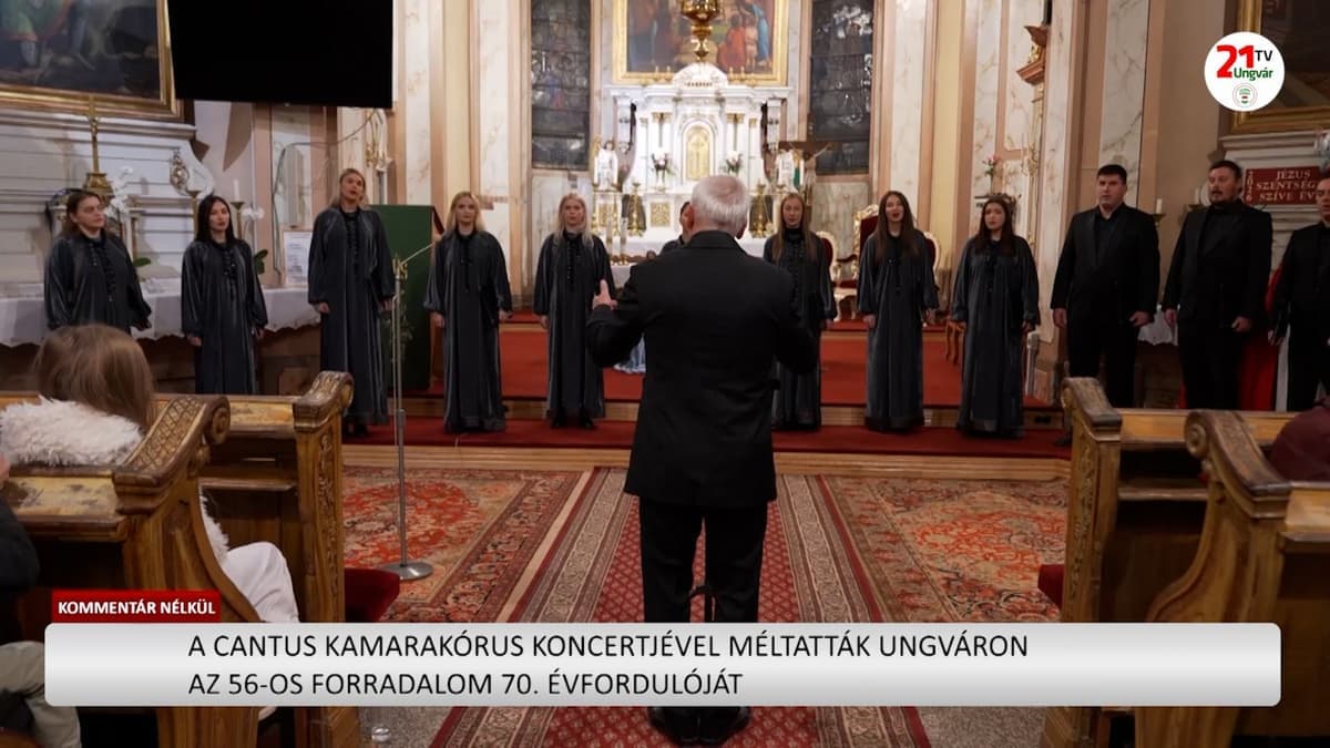 Ungváron emlékeztek az 56-os forradalom hőseire a Cantus kamarakórus koncertjével