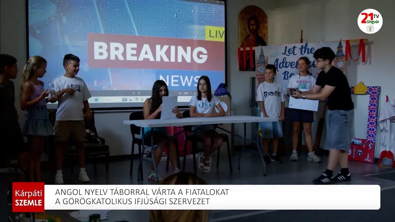 Fiatalok angol nyelv táborában mélyültek a Beregszászi Görögkatolikusok