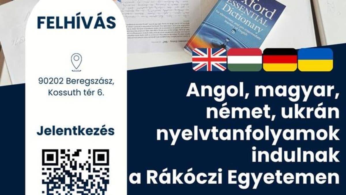 Új nyelvtanfolyamok indulnak a Rákóczi Egyetemen: angol, magyar, német és ukrán nyelv