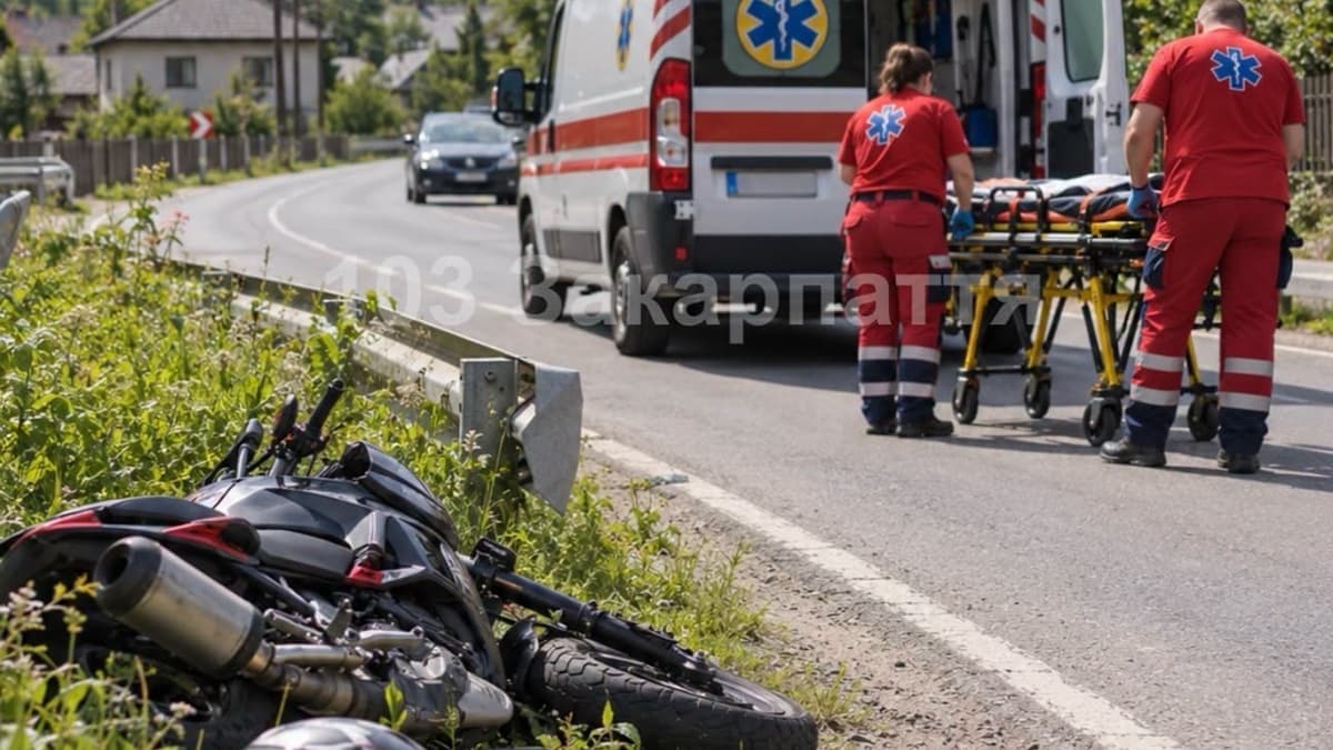 Motorbaleset a Huszti járásban: súlyos fejsérülést szenvedett a motoros
