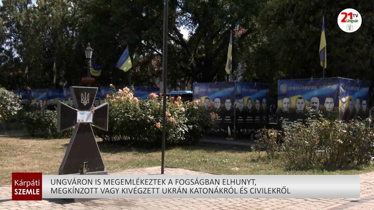 Ungváron tisztelegtek az elhunyt ukrán katonák és civilek emléke előtt