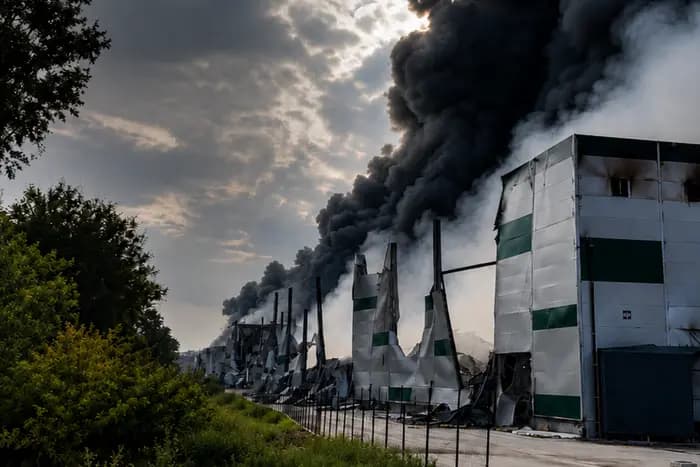 Orosz légitámadás pusztított el egy nagy Roshen raktárt Kijev közelében