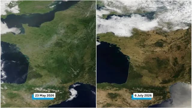 Az űrből is látható a nyári hőhullámok nyoma Európában