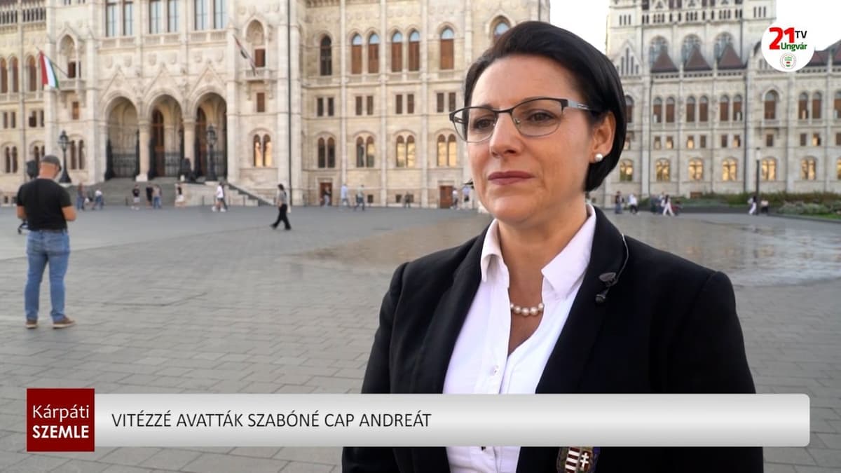 Szabóné Cap Andreát vitézzé avatták a Vitézi Rend ünnepségén