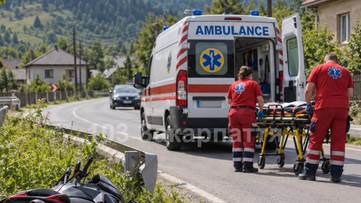 Súlyos fejsérüléssel járó motorbaleset Kárpátalján egy kátyú miatt