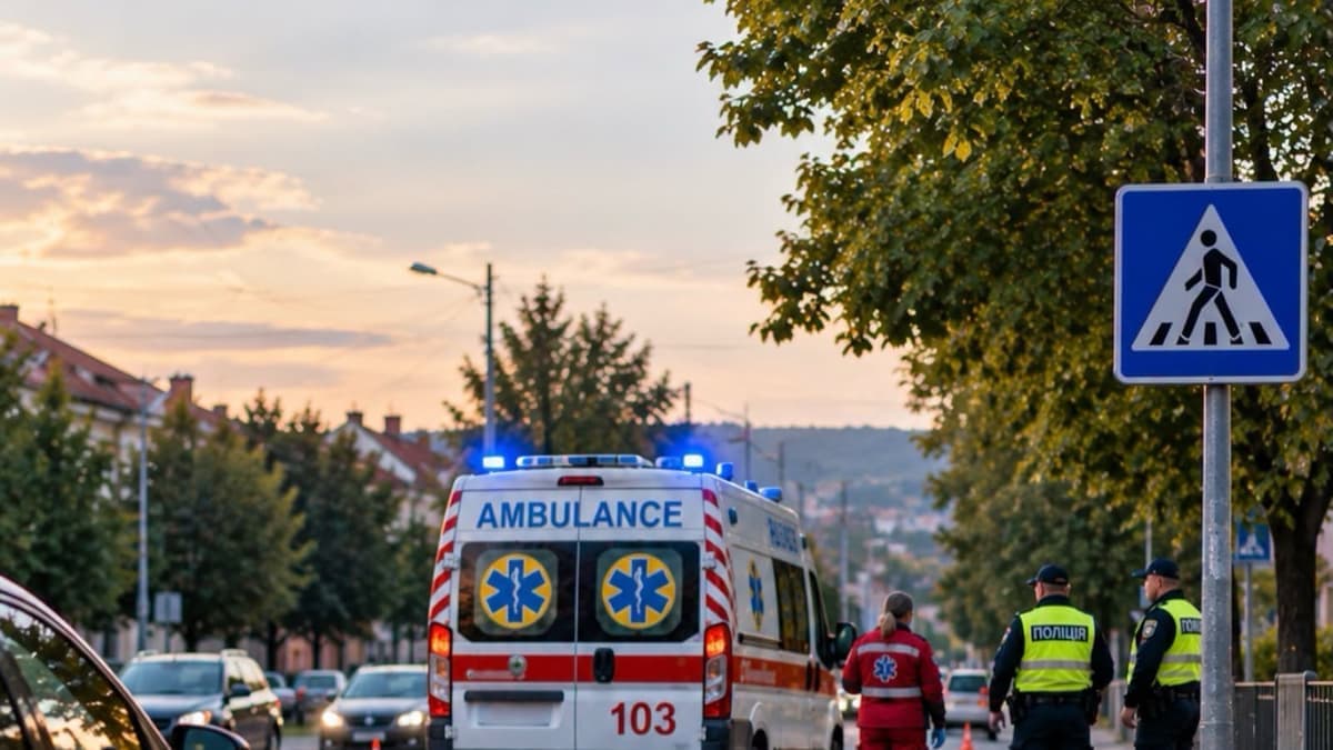 Súlyos sérülésekkel szállítottak kórházba egy fiatalt Munkácson egy zebrán történt baleset után