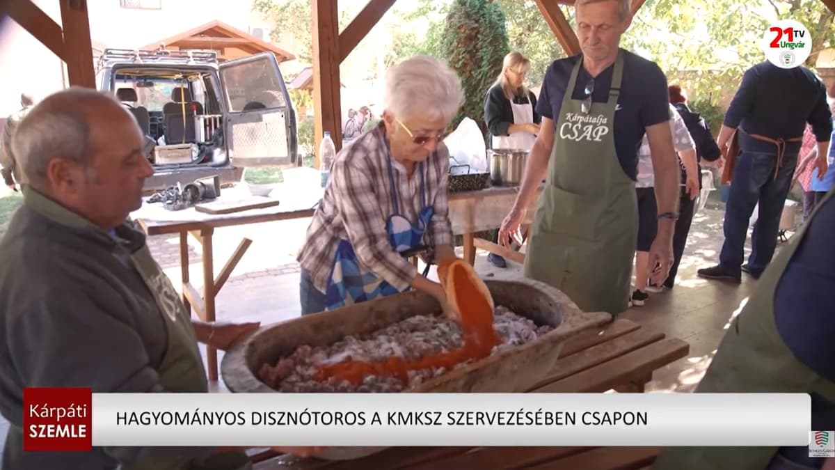 Generációk közös disznótoros ünnepe Csapon a KMKSZ szervezésében