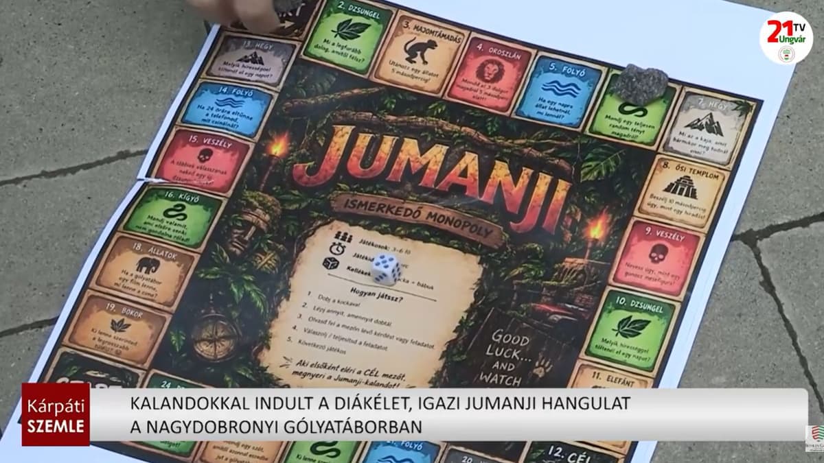 Jumanji hangulat uralta a nagydobronyi gólyatábort: kalandok és közösségi élmények három napon át