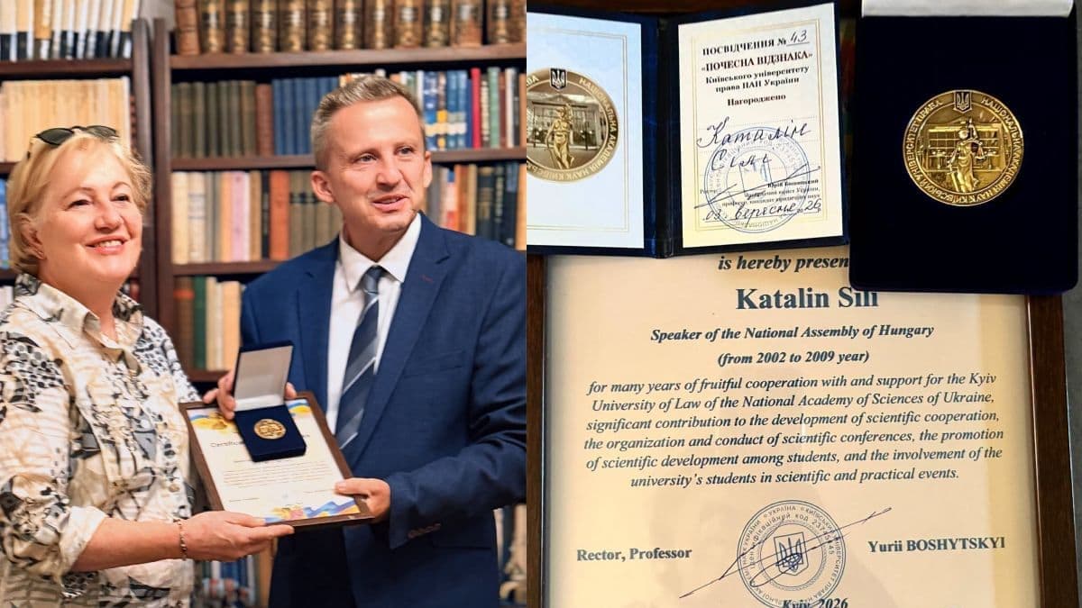Szili Katalin 20 év együttműködéséért kapott rangos kijevi kitüntetést