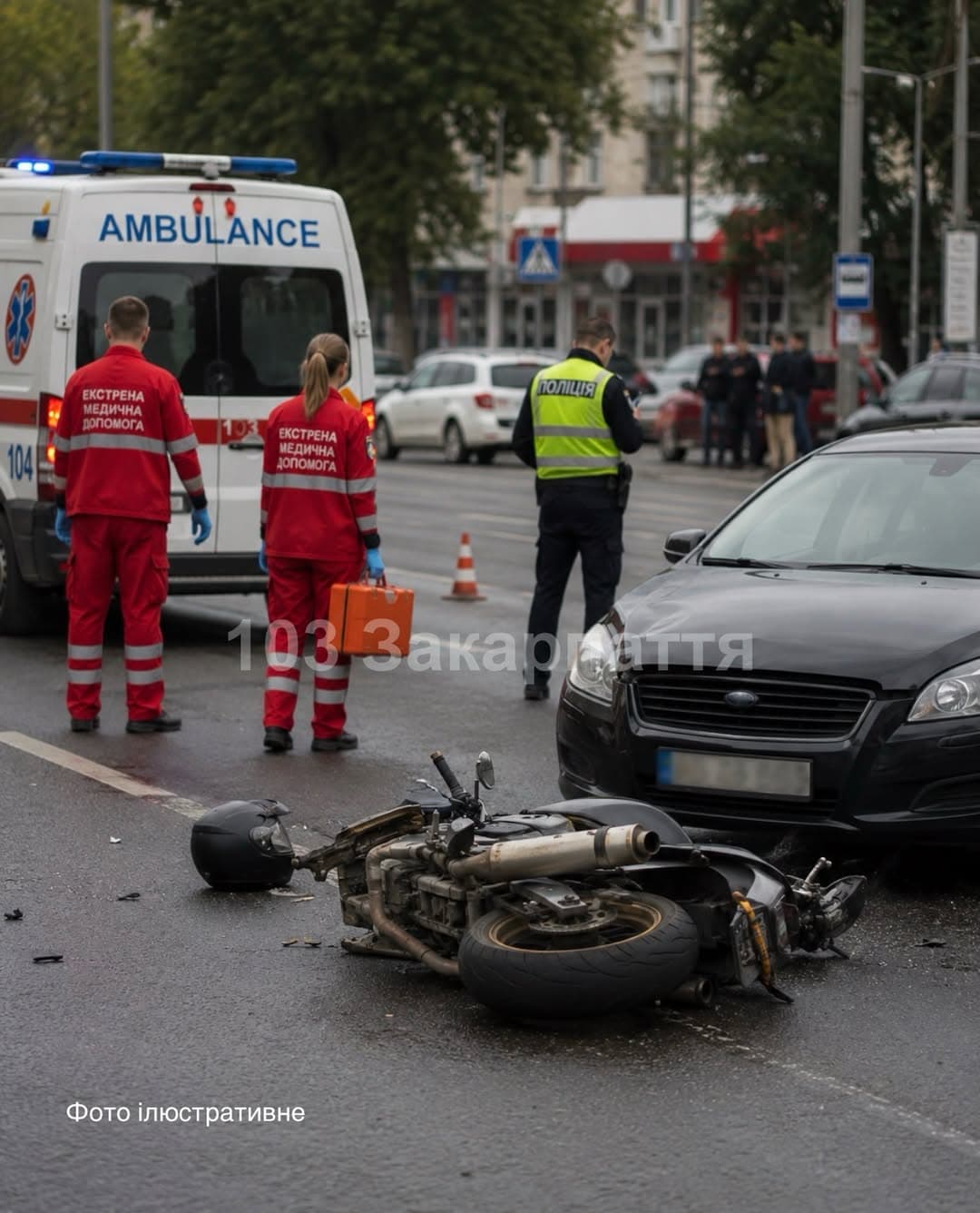 Motorkerékpáros és személyautó ütközött Ungváron, sérült a motoros