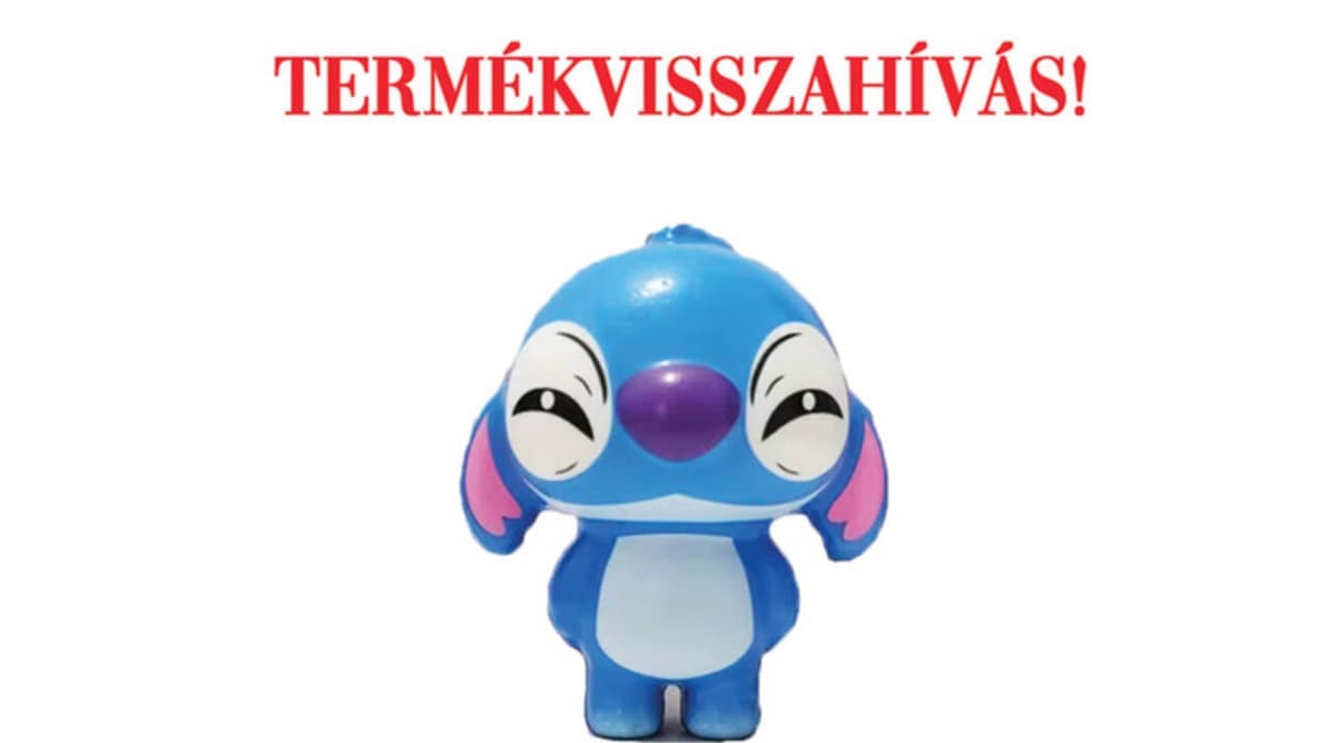 Fulladásveszély miatt visszahívják a Temu Stitch játékfigurát Magyarországon