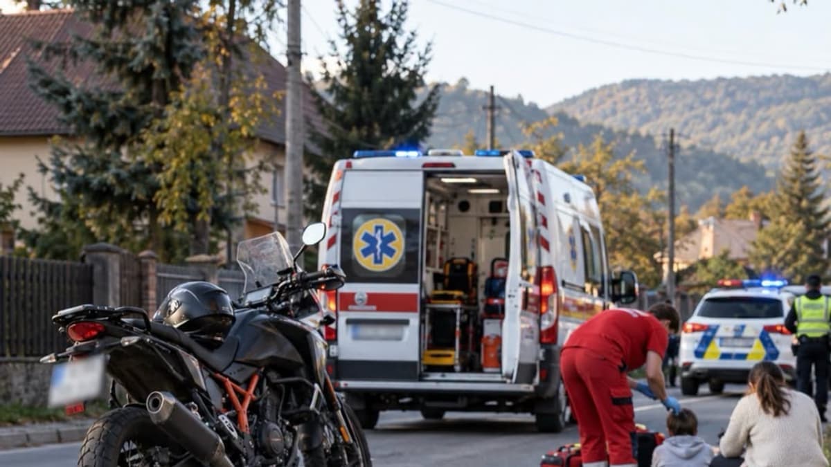 Rollerező kisfiút gázolt motoros Poroskőn, kórházba vitték a gyermeket