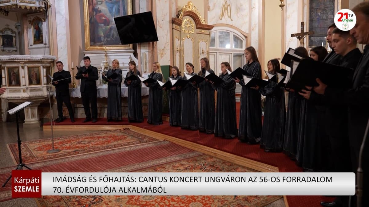 Cantus kamarakórus emlékkoncertje az 56-os forradalom 70. évfordulóján Ungváron