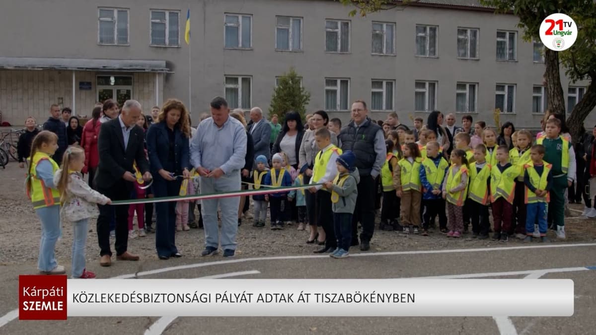Új közlekedésbiztonsági gyakorlópálya nyílt Tiszabökényben gyerekek számára