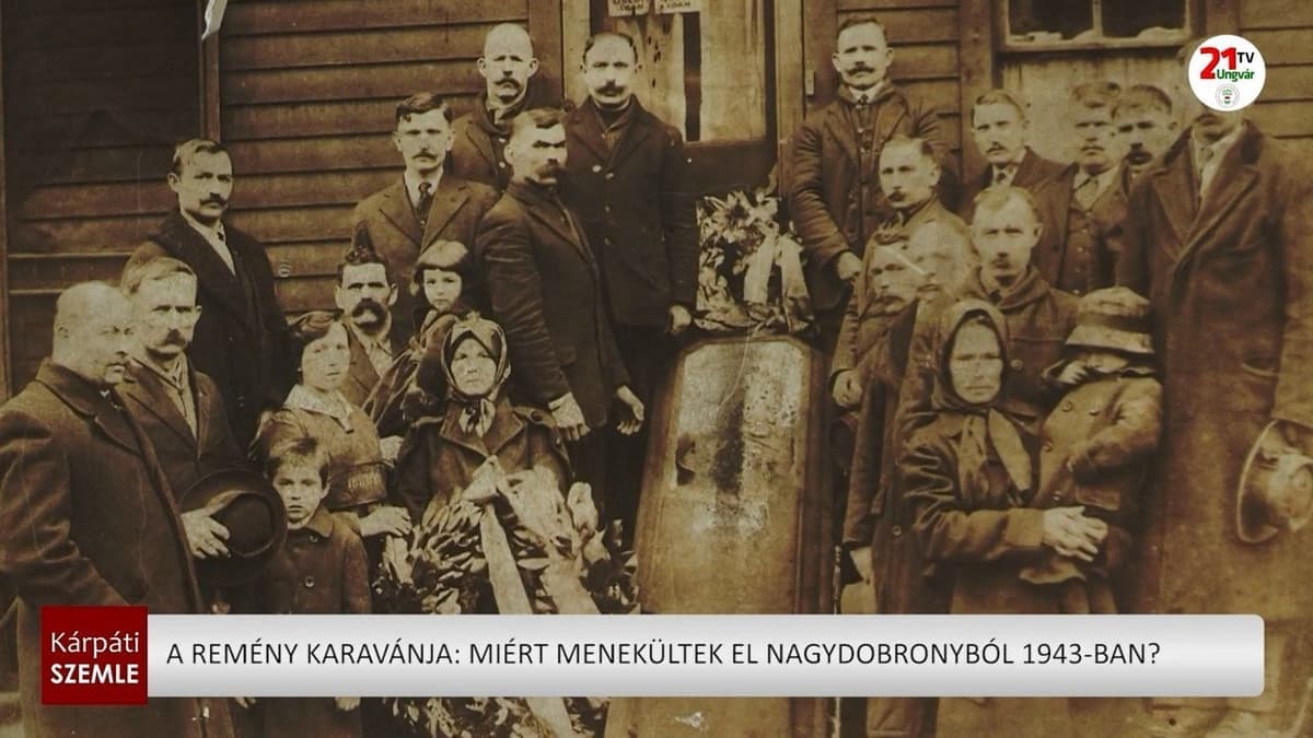 Nagydobronyi családok menekülése a túlzsúfoltság és földhiány miatt 1943-ban