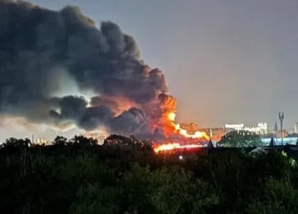 Tűz ütött ki az Ozon belgorodi központjában egy támadás után