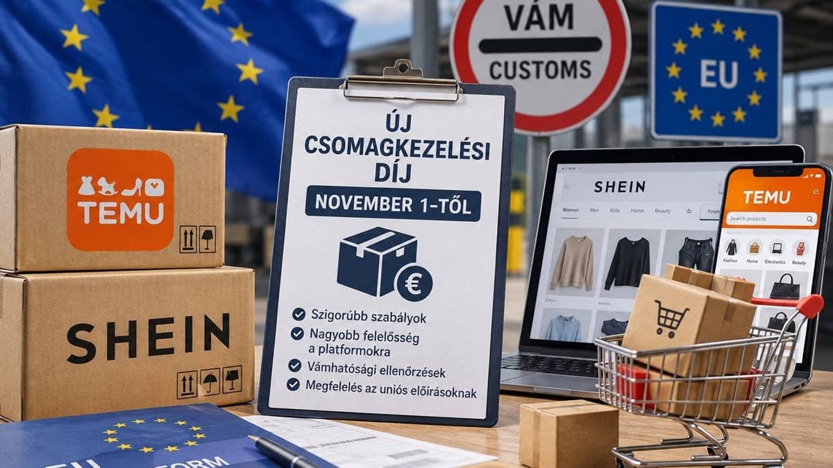 Új uniós csomagszabályozás: díj és felelősségvállalás növekszik a Temu és Shein esetében