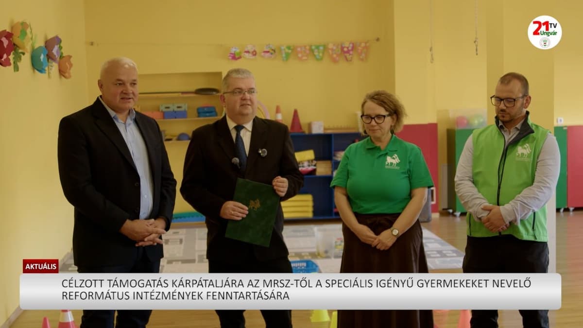 20 millió forintos támogatás a kárpátaljai református speciális intézményeknek