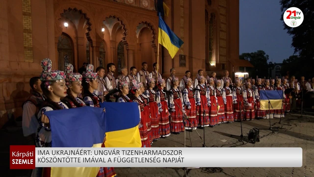 Ungváron immár tizenharmadszor imádkoztak Ukrajna békéjéért és szabadságáért