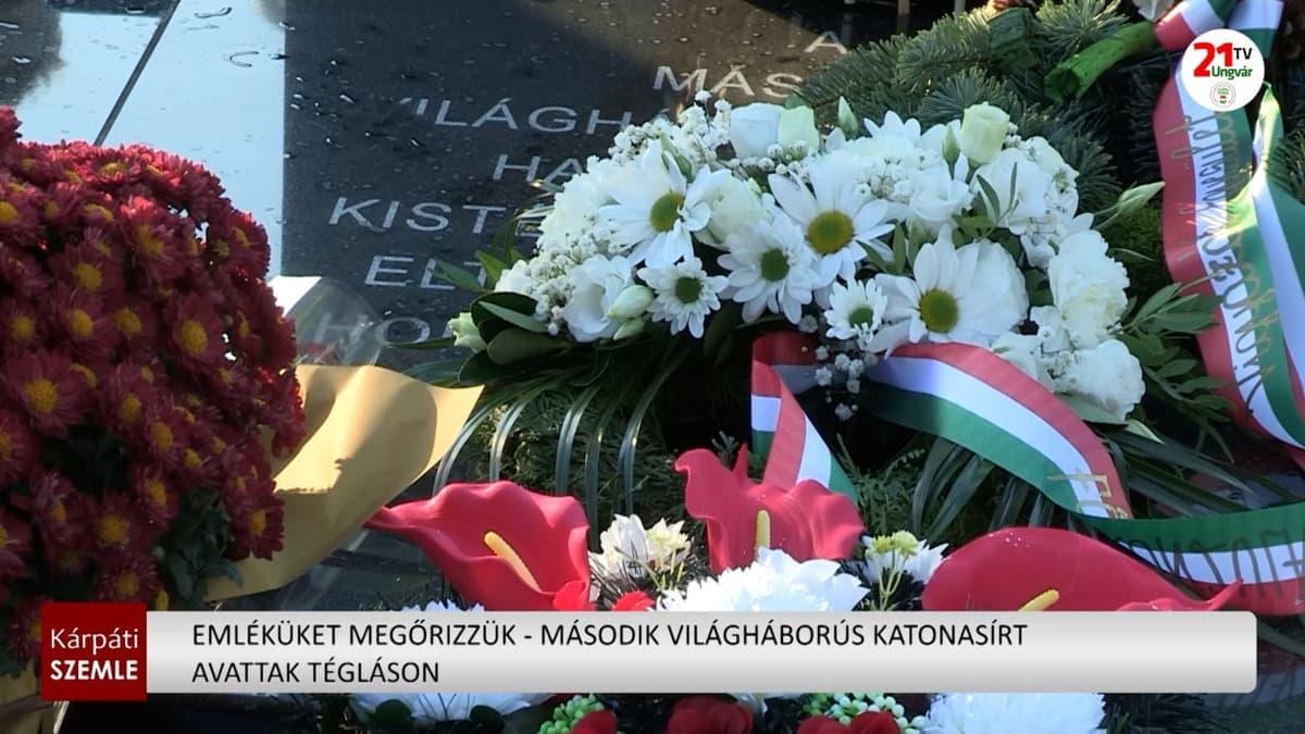 Második világháborús katonasírt avattak Tégláson az elesettek emlékére