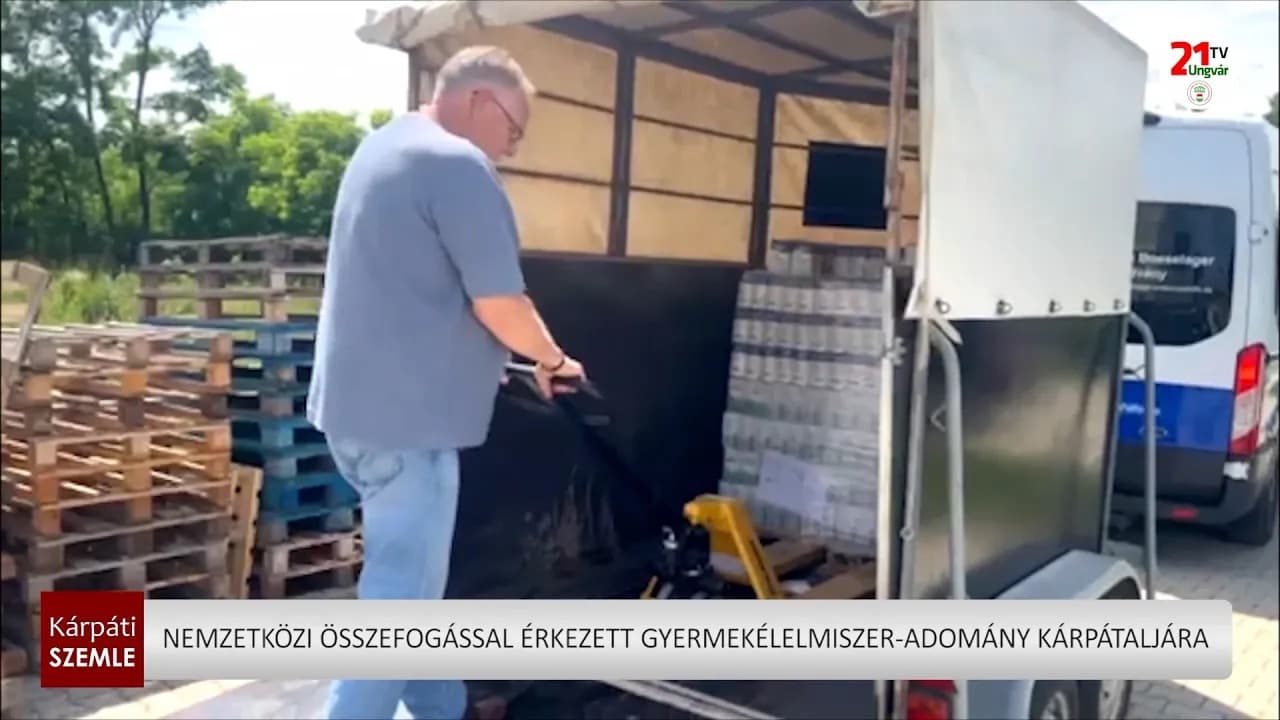 Nemzetközi támogatással érkezett bébiétel-adomány Kárpátaljára