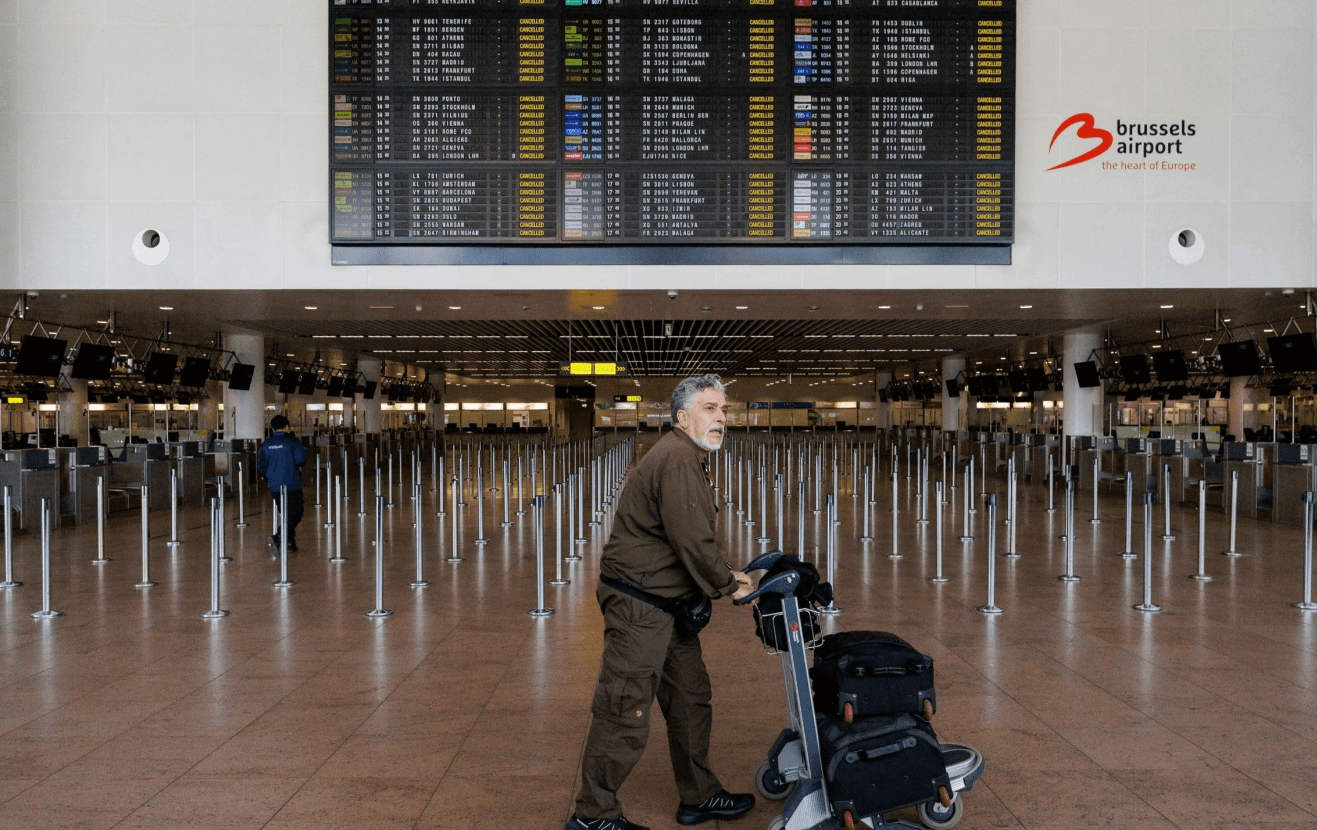 Minden járatot törölt a Charleroi repülőtér