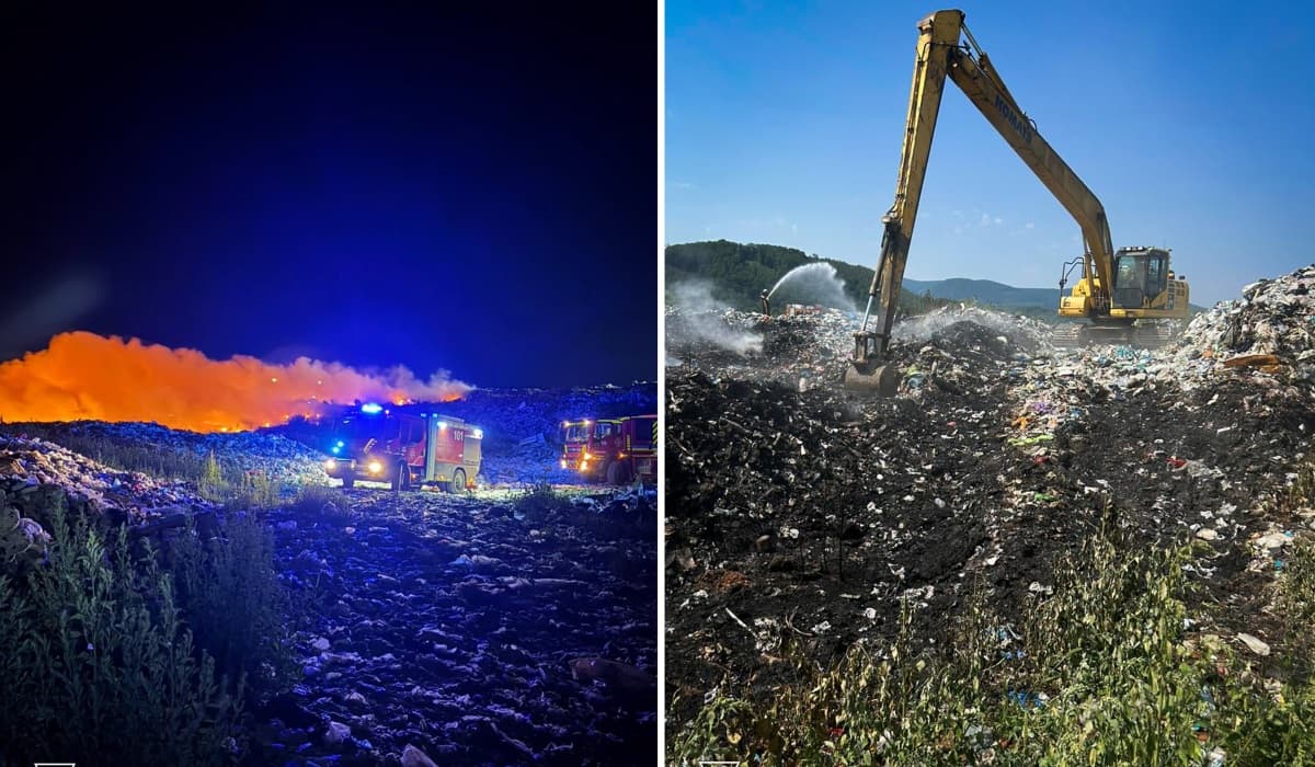 Több mint egy napja lángol a szeméttelep Szolyván – Nehezíti a hőség az oltást