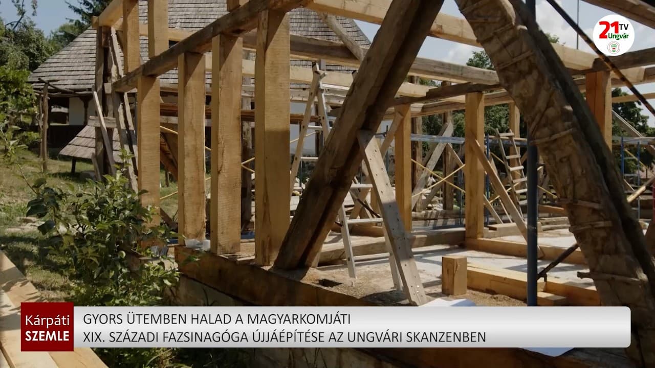 Dinamikusan épül a XIX. századi magyarkomjáti fazsinagóga az ungvári skanzenben