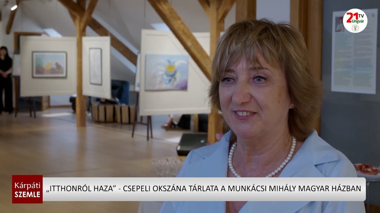 Csepeli Okszána festőművész hazai tárlata Munkácsony