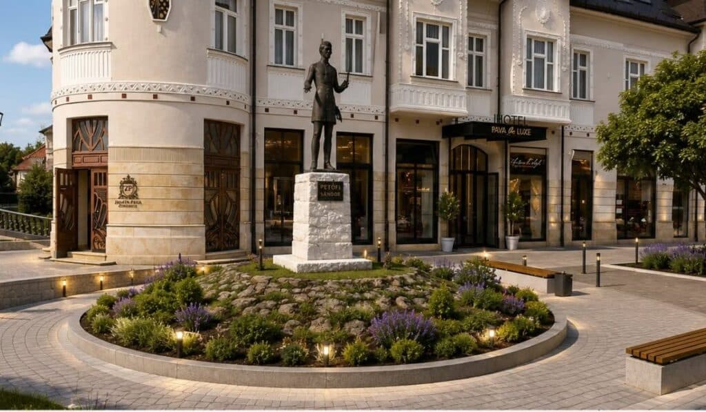 Befejezés előtt áll a Petőfi Sándor-szobor környékének modernizálása Beregszászban