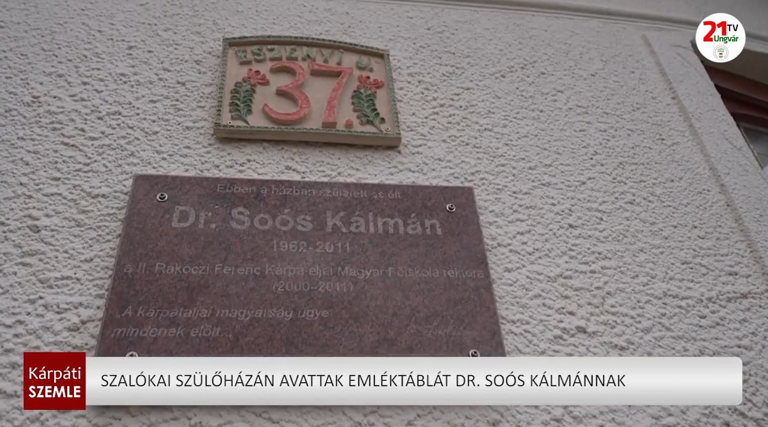 Emléktáblával tisztelegtek Dr. Soós Kálmán előtt szülőfalujában