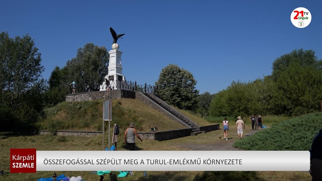 Kárpátaljában újult meg a Turul-emlékmű környéke összefogással