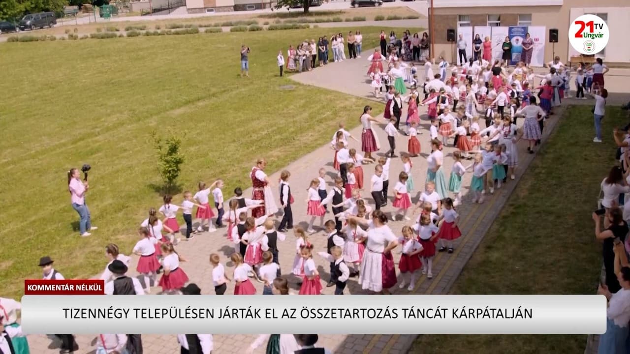 Több mint kétezer gyermek táncolt Kárpátalján az összetartozás jegyében