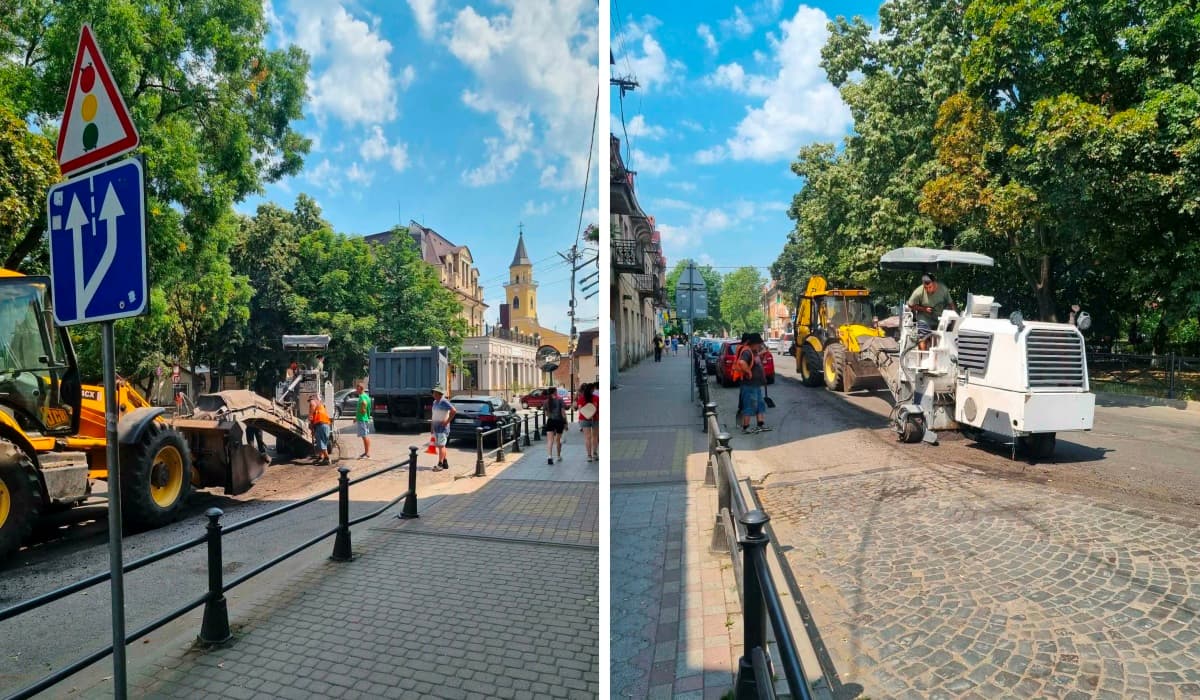 Útjavítási munkálatok zajlanak Beregszász frekventált utcáin