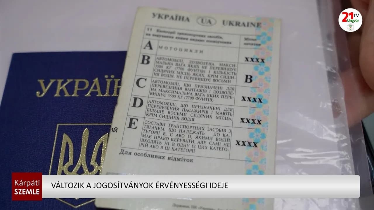 Egységesítik a jogosítványok érvényességi idejét és ügyintézését Ukrajnában