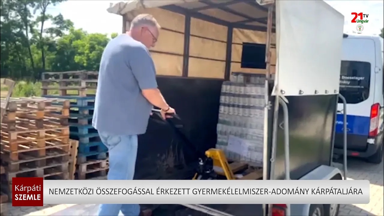Nemzetközi támogatással érkezett bébiétel-adomány Kárpátaljára