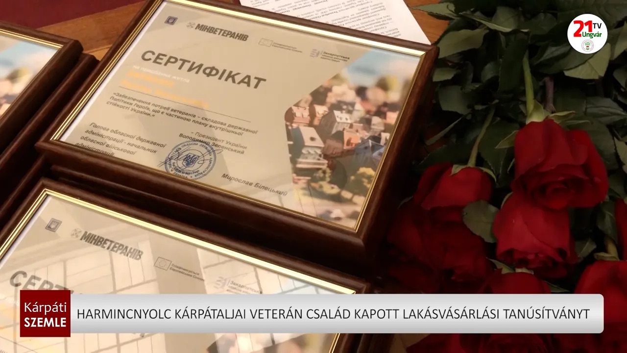 Újabb 38 kárpátaljai veterán család kapott lakástámogatást