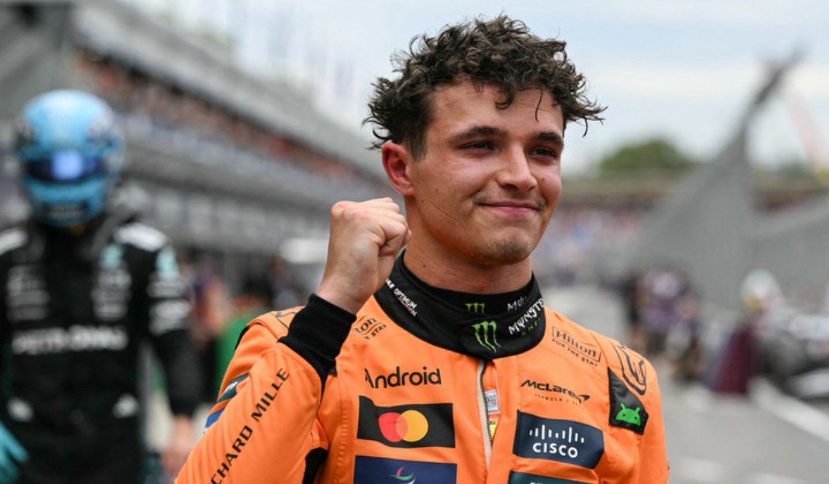 Lando Norris tarolt a 41. Magyar Nagydíjon a Hungaroringen